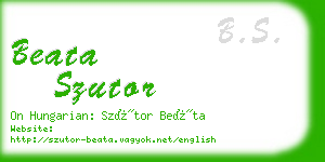 beata szutor business card